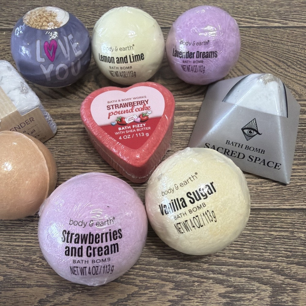 NEW Sealed Bath Bundle Lot Of 9 Lavender Vanilla Strawberry Lemon FUN!